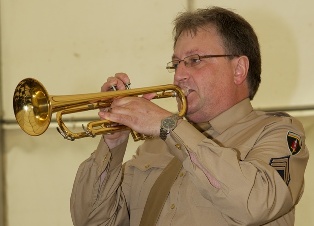 Ian on trumpet